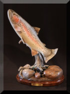 Custom Rainbow Trout carving