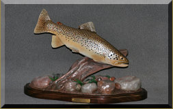Brown Trout fish carving