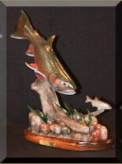 Brook Trout fish sculpture