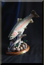 Trout carving