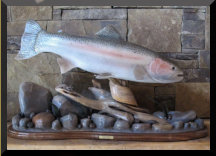 Custom steelhead sculpture