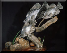 Crappie Trio sculpture