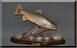 Brown Trout fish carving