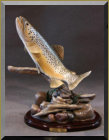 Custom brown trout carving